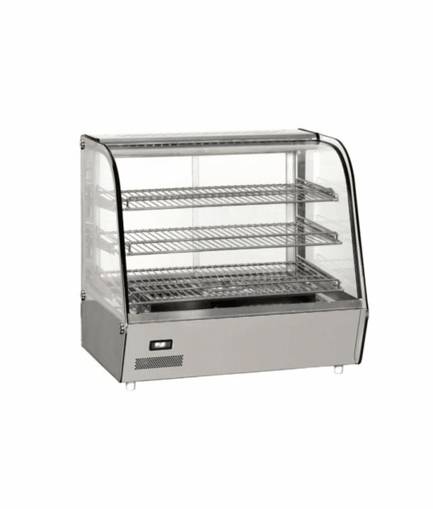 Vitrine Quente de Bancada 120L – Exposição Otimizada