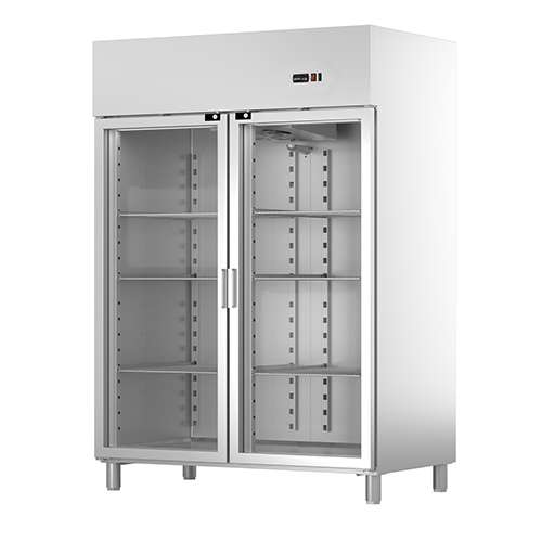 Armário Frigorífico GN2/1 Porta Vidro 1400L -2/+8°C Ventilado