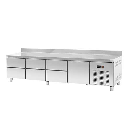 Base Refrigerada Linha Queima 700, 3 Kits Gavetas, 167L