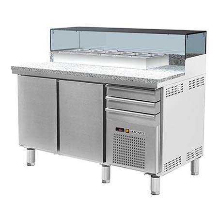 Bancada Refrigerada para Pizzas - 325L com Tampo Granito