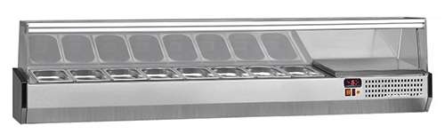 Kit Refrigerado GN 1/4 para Bancada de Pizzaria – 5 Contentores