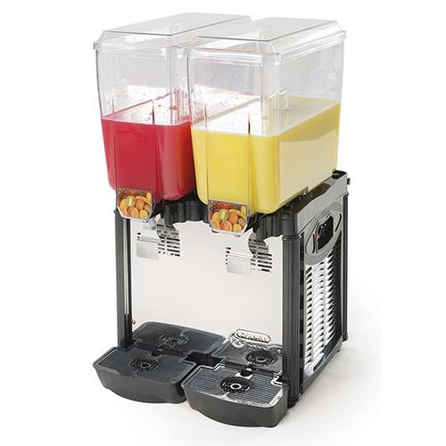 Distribuidor Refrigerado de Bebidas, 2x20 Litros, Inox/Policarbonato