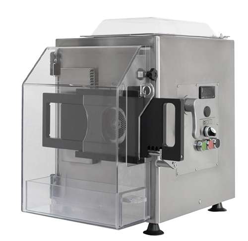 Picadora de carne refrigerada 300 kg/h com formadora de hambúrgueres