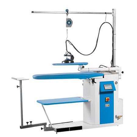 Ferro de Passar Industrial com Tábua Aspirante 1200x400 mm, Caldeira Inox