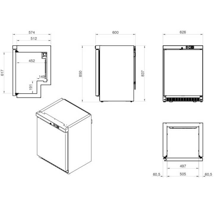 Armário Refrigerado Compacto 125 Litros em Inox