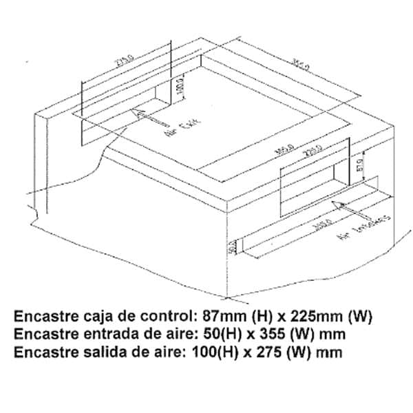 Placa de Indução Encastrável para Wok, 5000W