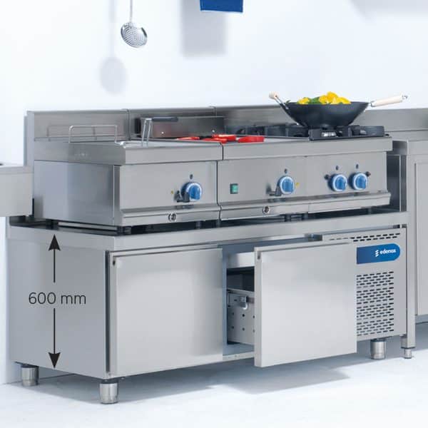 Mesa de Trabalho Inox 1200x600x600mm com Prateleira Inferior