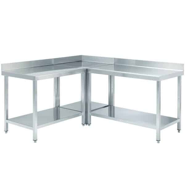 Mesa de Canto Inox 700x700x850mm Linha 700