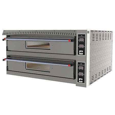 Forno de Pizza Elétrico Digital, 2 Câmaras, 9+9 Pizzas Ø34cm