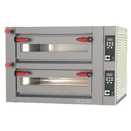 Forno Elétrico de Pizza Digital com 2 Câmaras em Tijolo Refratário