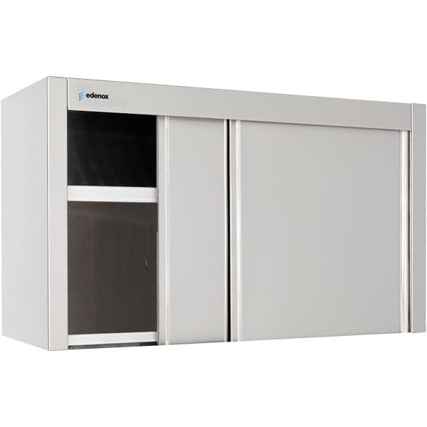 Armário de Parede em Aço Inox 1000x400x600mm com Portas de Correr
