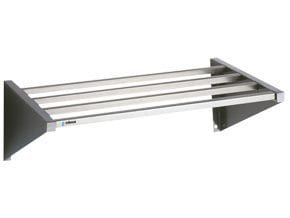 Estante de Parede em Aço Inoxidável 800x400 mm com Tubo