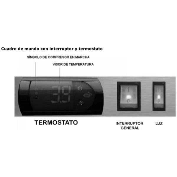 Vitrine Refrigerada Expositora de Balcão 1740mm para 8 GN 1/3