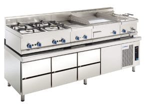 Mesa Refrigerada Baixa Gastronorm Linha 700 2242mm