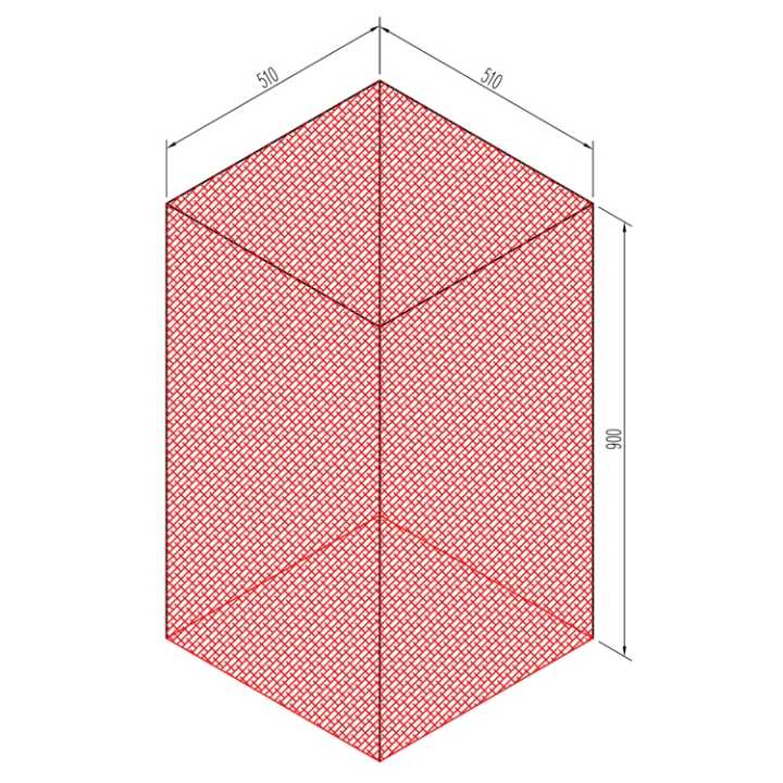 Tampa de Polietileno para Carros de Cestos 510x510x900mm