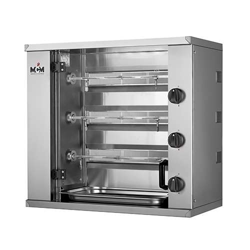 Assador de Frangos a Gás Compacto - 3 Espadas, 9 Frangos, 10.8 kW