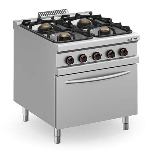 Fogão a Gás Linha 900 com 4 Queimadores e Forno Elétrico GN2/1