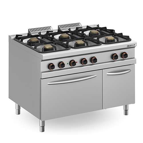Fogão a Gás Linha 900 com 6 Queimadores e Forno Elétrico