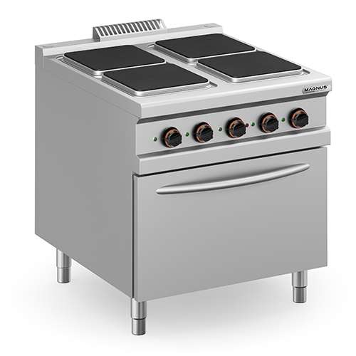 Fogão Elétrico Linha 900 com 4 Placas e Forno GN2/1, 19 kW