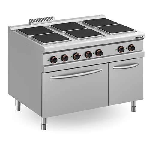 Fogão Elétrico Linha 900 com 6 Placas e Forno GN2/1, 26 kW