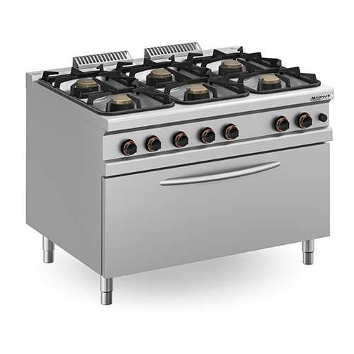 Fogão a Gás Linha 900 com 6 Queimadores e Forno MAXI Integrado