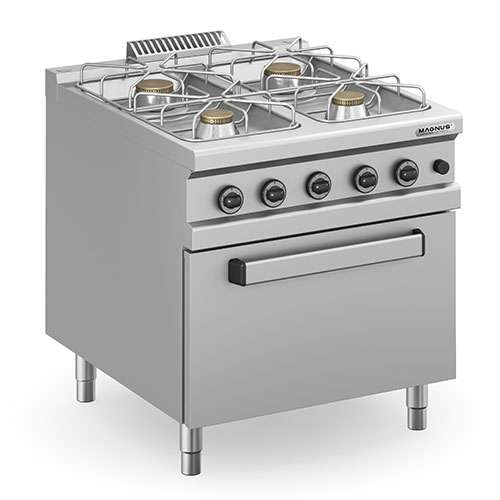 Fogão a Gás Linha 900 com 4 Queimadores e Forno GN2/1