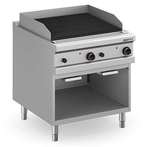 Grelhador Pedra Lávica Duplo a Gás Linha 900, 20 kW