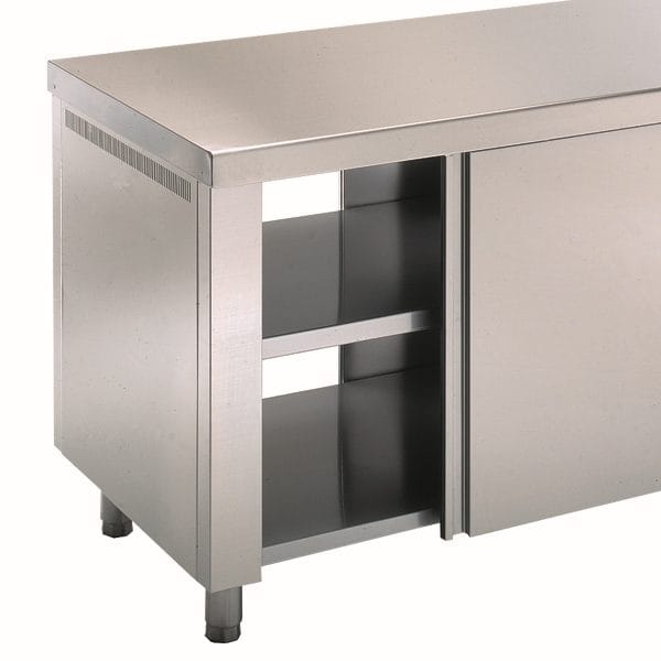 Mesa Quente Mural Passante 1600x700 mm para Buffet Horeca