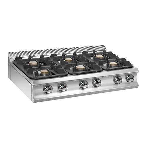 Fogão a Gás Linha 900 TOP - 6 Queimadores (3x 7kW + 3x 11kW)