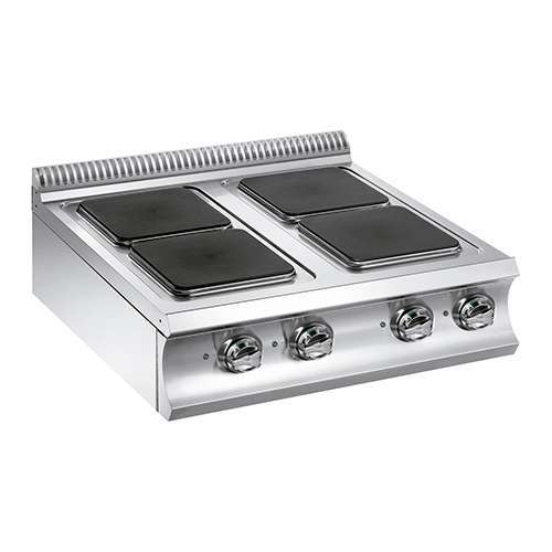 Fogão Elétrico Linha 900 com 4 Placas Quadradas 300x300 mm, 13 kW