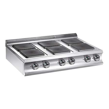 Fogão Elétrico Linha 900 com 6 Placas Quadradas 20 kW