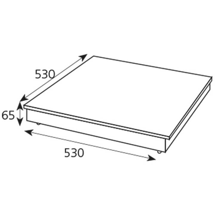Placa Quente de Sobremesa 400W, 530x530mm – Encastrável