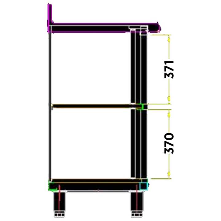 Estante Inox 1500x350x1045mm com 1 Prateleira Ajustável