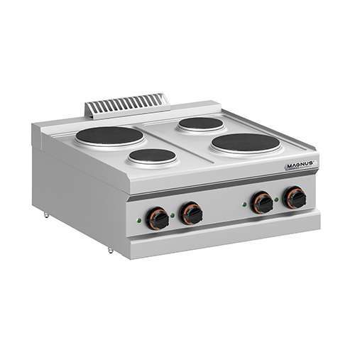 Fogão Elétrico Linha 700 c/ 4 Placas Redondas para Cozinha Profissional