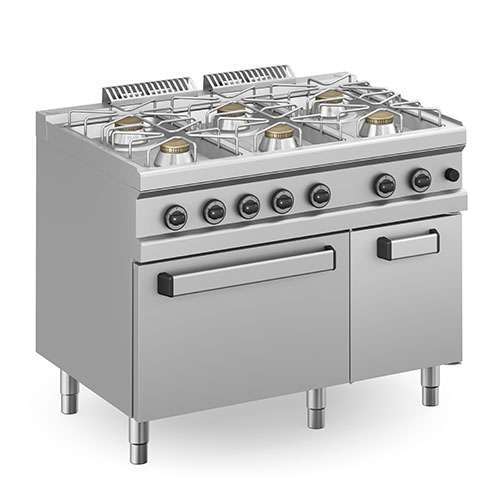 Fogão a Gás Linha 700 com 6 Queimadores e Forno GN2/1