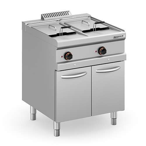 Fritadeira Elétrica Linha 900 Dupla Cuba 13+13L Móvel 18kW