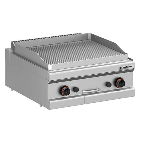 Fry-top a Gás Duplo, Placa Canelada 650x570 mm para Bancada