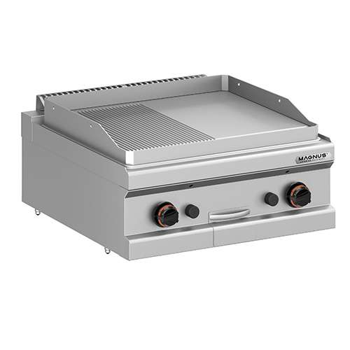Fry-top a Gás Duplo, Placa Mista 650x570mm, 11 kW Linha Top