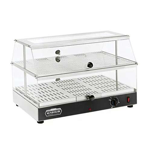 Vitrine Quente Dupla Bancada Elétrica, 2x GN1/1, 590mm