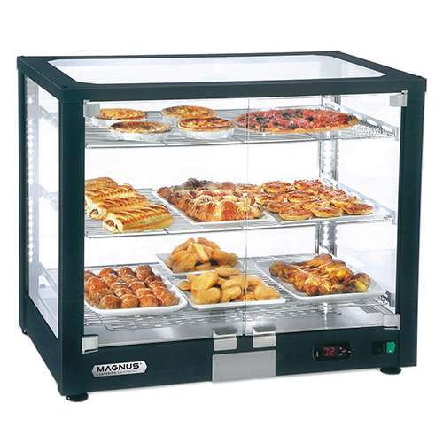 Vitrine Quente Ventilada de Bancada 780mm - 3 Prateleiras