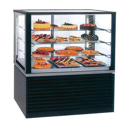 Vitrine Panorâmica Refrigerada 3x GN1/1, 3 Prateleiras - Preta
