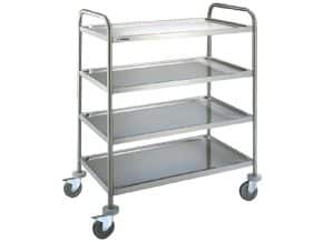 Carro de Serviço Inox Reforçado 4 Níveis 1100x700mm