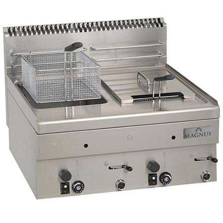 Fritadeira a Gás Profissional - Bancada, 2x8L (16L total), Linha 600