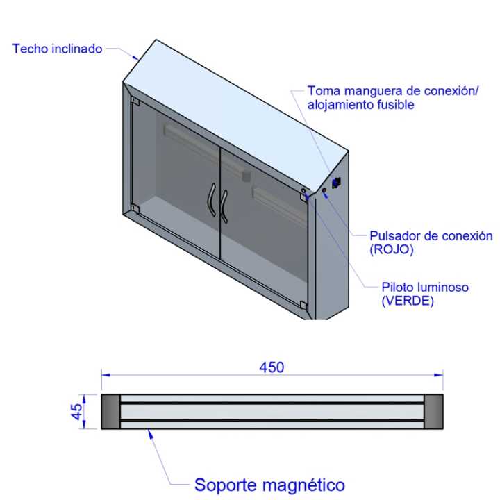Armário Esterilizador Ozónio Inox 28 Facas 1000x170x700mm