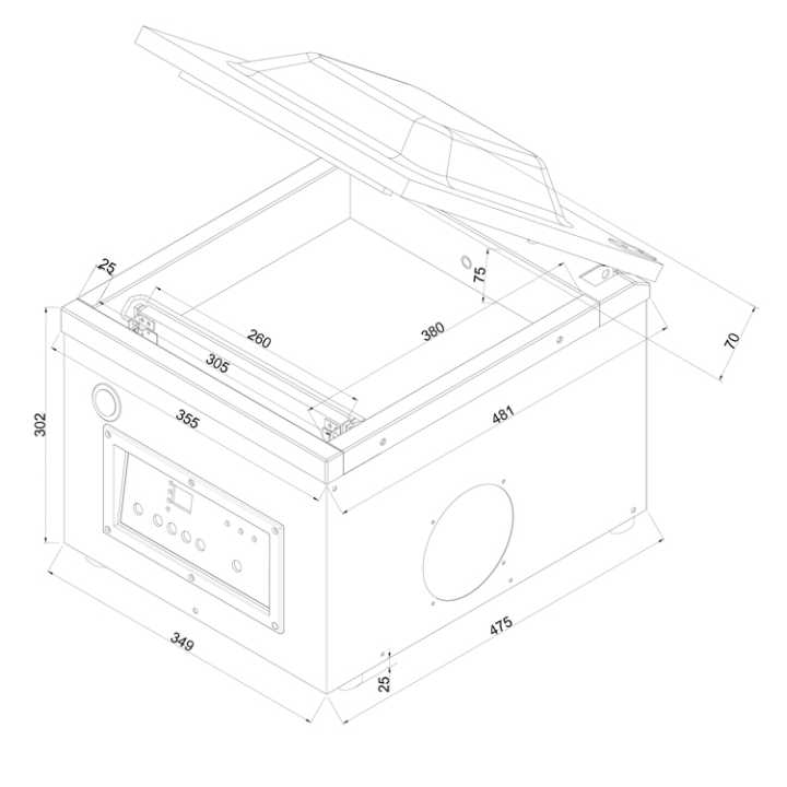 Máquina de Vácuo para Alimentos, Série 200, 260mm