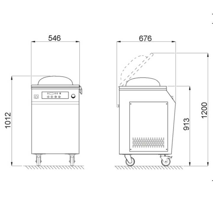 Máquina de Vácuo Dupla Barra de Soldadura 460mm, 230V