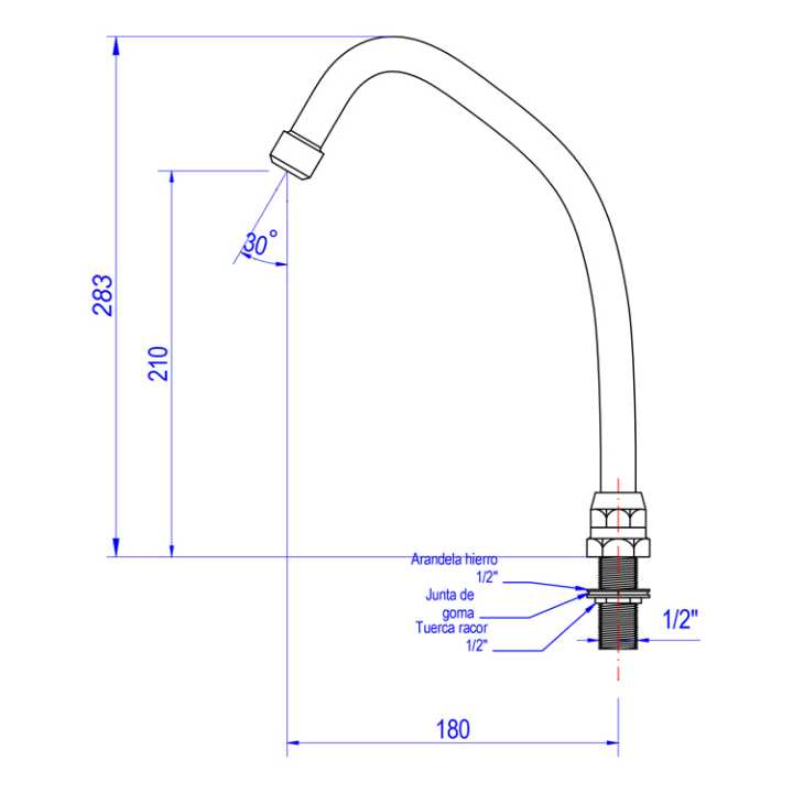 Torneira para Lava-Mãos com Conexão 1/2" G