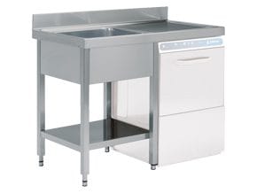 Mesa de Trabalho Inox com Cuba e Escorredor à Direita 1200x600