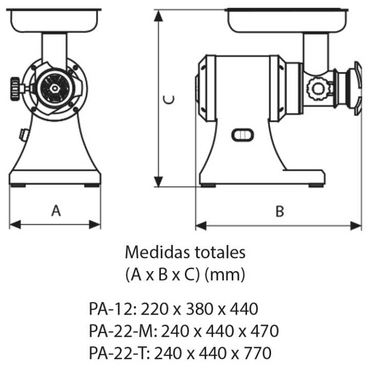 Picadora de Carne Elétrica 200Kg/h para Uso Profissional