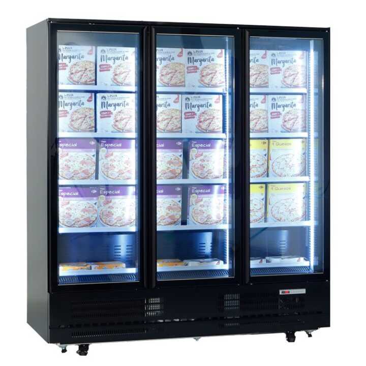 Mural Expositor Refrigerado 1600L com 3 Portas de Vidro